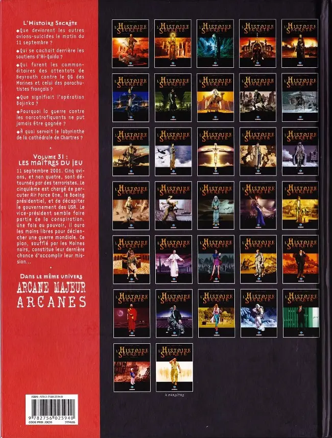 Verso de l'album L'Histoire secrète Volume 31 Les Maîtres du jeu
