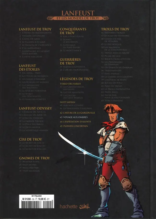 Verso de l'album Lanfeust et les mondes de Troy Tome 43 Voyage aux Ombres