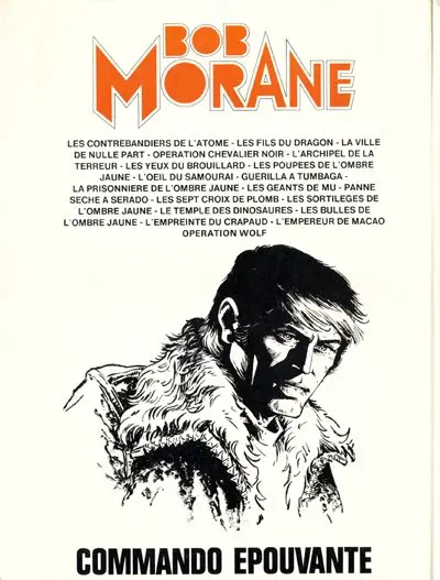 Verso de l'album Bob Morane Tome 29 Commando épouvante