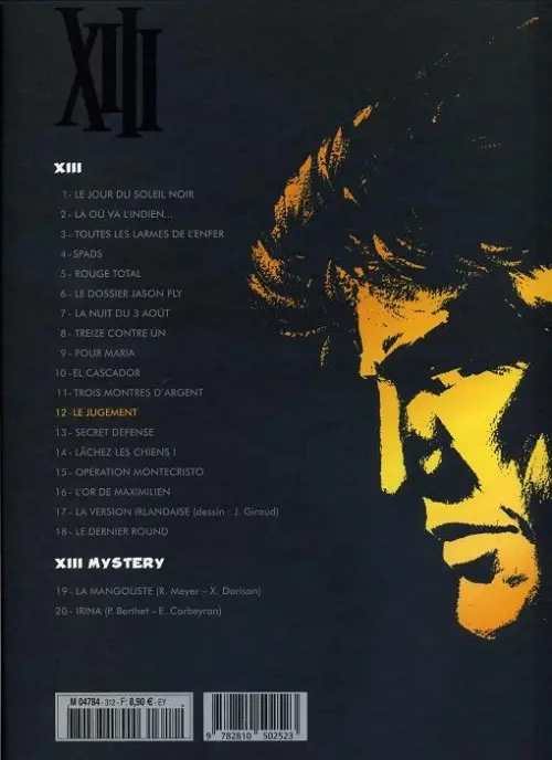 Verso de l'album XIII Tome 12 Le jugement