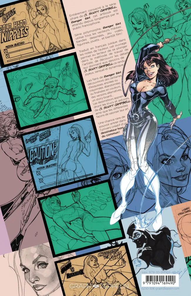 Verso de l'album Danger Girl Sketchbook