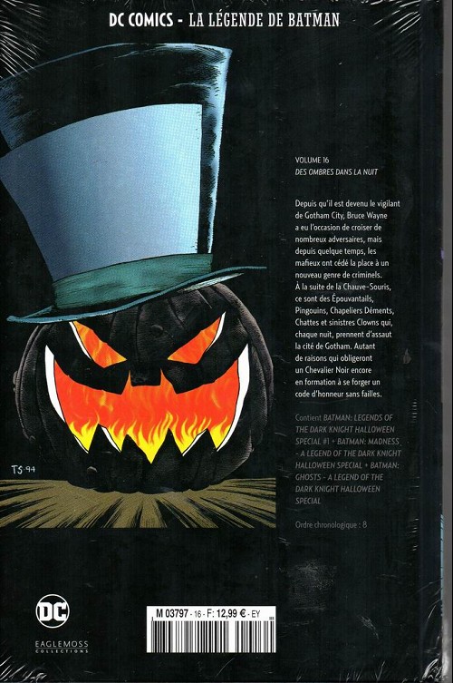Verso de l'album DC Comics - La Légende de Batman Volume 16 Des ombres dans la nuit
