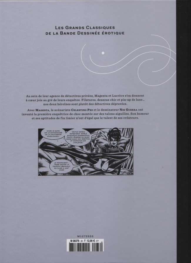 Verso de l'album Les Grands Classiques de la Bande Dessinée Érotique - La Collection Tome 33 Magenta - Tome 1