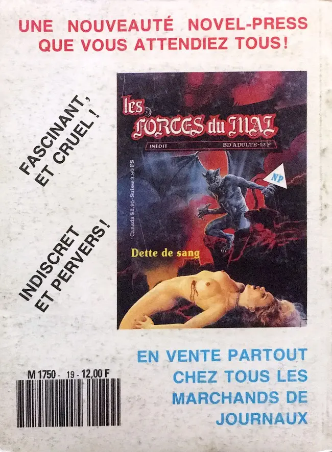 Verso de l'album Histoires sanglantes Tome 19 Lettres oubliées