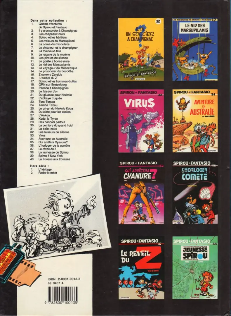 Verso de l'album Spirou et Fantasio Tome 11 Le gorille a bonne mine