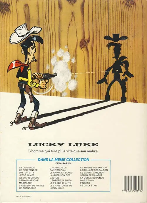 Verso de l'album Lucky Luke Tome 35 Jesse James