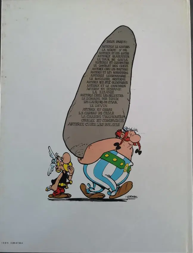 Verso de l'album Astérix Tome 24 Astérix chez les Belges