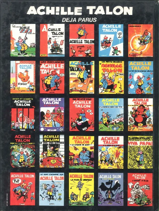 Verso de l'album Achille Talon Tome 26 Achille Talon et l'arme du crocodile