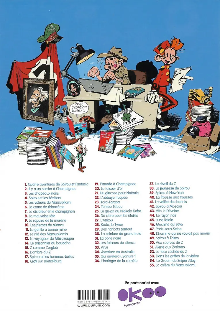 Verso de l'album Spirou et Fantasio Tome 14 Le prisonnier du Bouddha