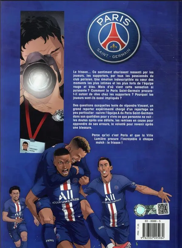 Verso de l'album Paris Saint-Germain : Ici c'est Paris ! Tome 1