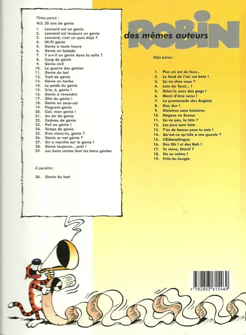 Verso de l'album Léonard Tome 23 Poil au génie !