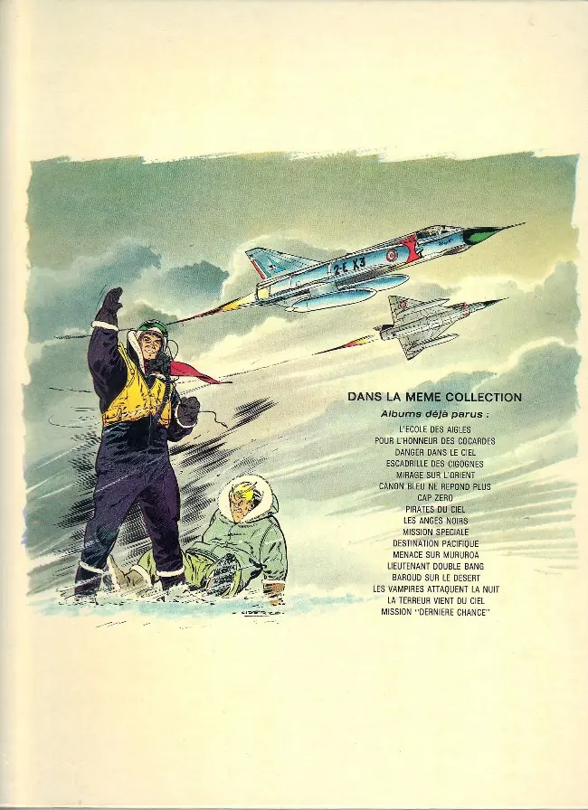 Verso de l'album Tanguy et Laverdure Tome 17 Mission Dernière chance