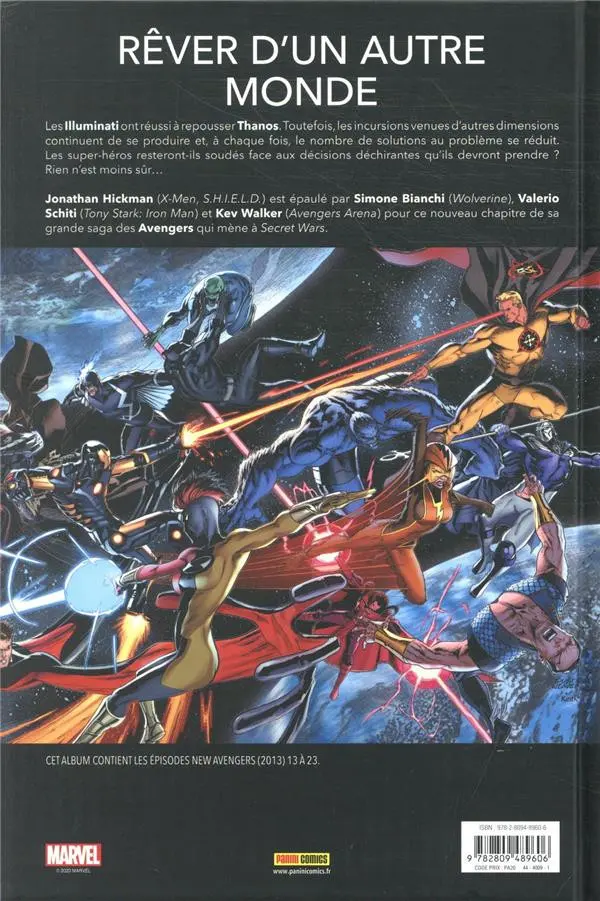 Verso de l'album The New Avengers Un Monde Parfait
