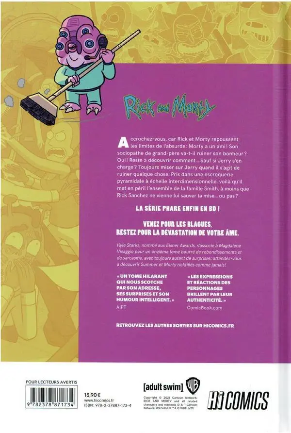 Verso de l'album Rick and Morty Tome 11