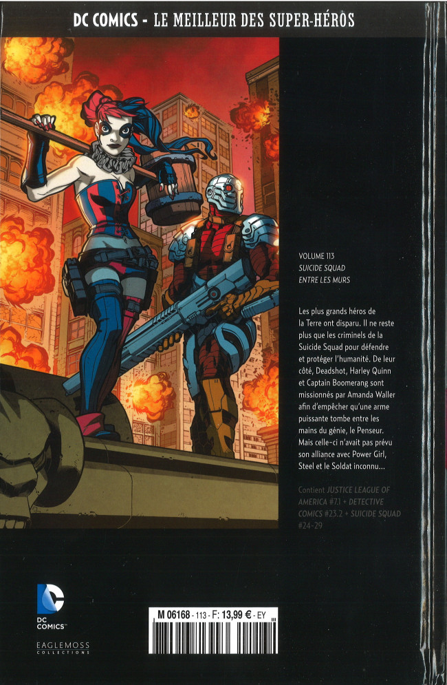 Verso de l'album DC Comics - Le Meilleur des Super-Héros Volume 113 Suicide Squad - Entre les murs