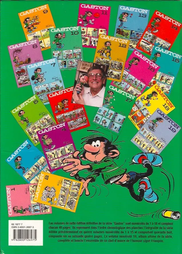 Verso de l'album Gaston Tome 17