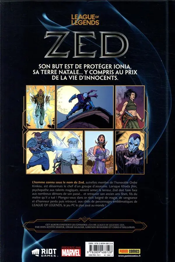 Verso de l'album League of legends - Zed