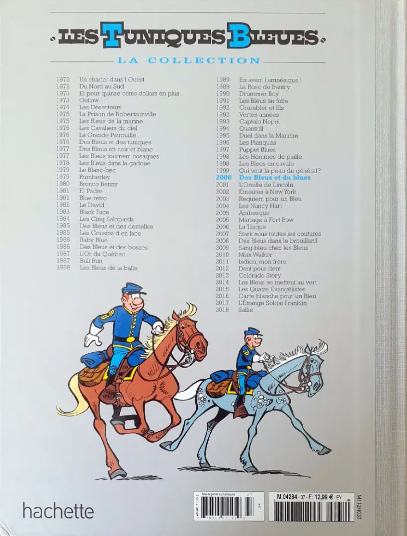 Verso de l'album Les Tuniques Bleues La Collection (Hachette) Tome 37 Des bleus et du blues