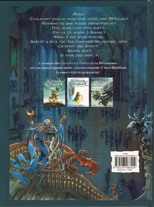 Verso de l'album Les Chevaliers d'Émeraude Casterman - Michel Lafon Tome 3 L'Imposteur
