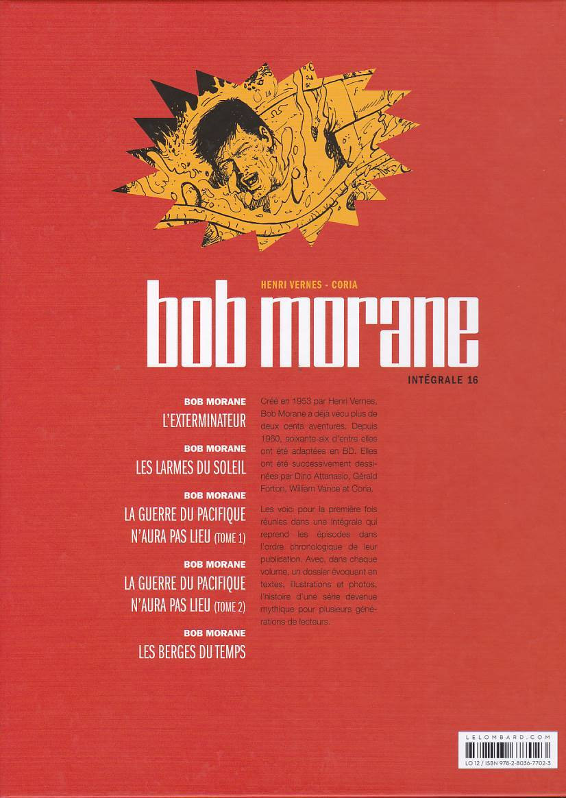 Verso de l'album Bob Morane Intégrale 16