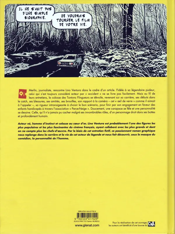 Verso de l'album Lino Ventura et l'œil de verre
