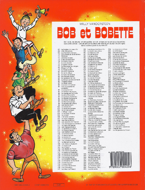 Verso de l'album Bob et Bobette Tome 93 Le Père Moustache