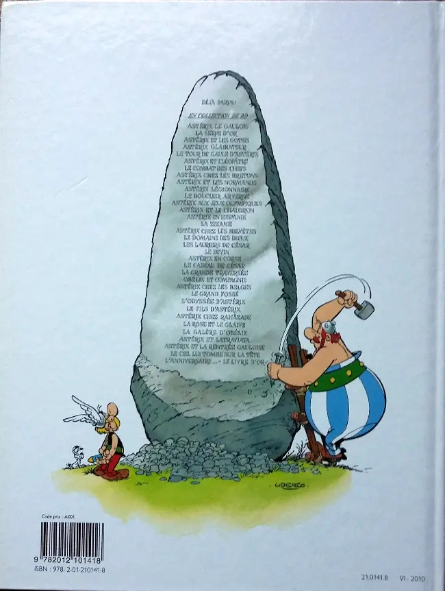 Verso de l'album Astérix Tome 9 Astérix et les Normands