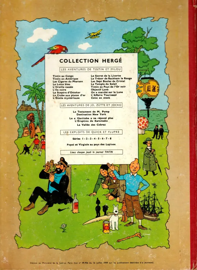Verso de l'album Les Aventures de Jo, Zette et Jocko Tome 3 Le Manitoba ne répond plus