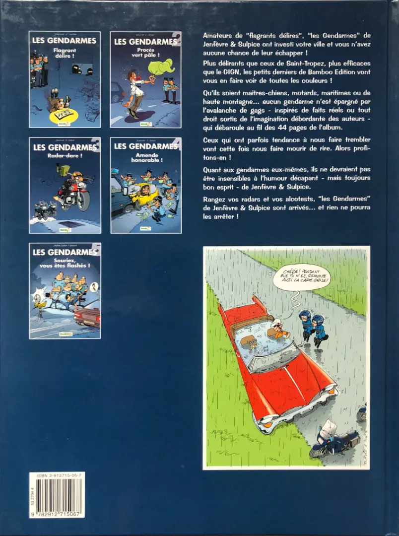 Verso de l'album Les Gendarmes Tome 2 Procès vert pâle !