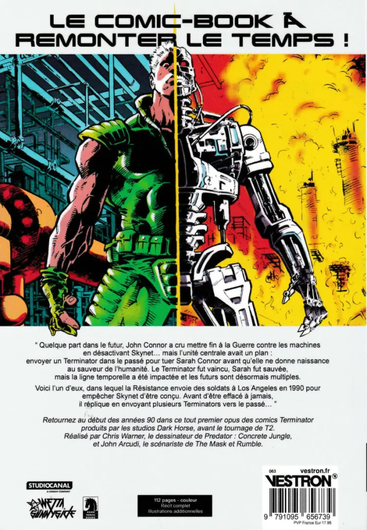 Verso de l'album Terminator : Tempest