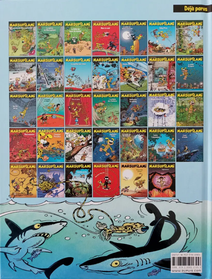 Verso de l'album Marsupilami Tome 11 Houba Banana®