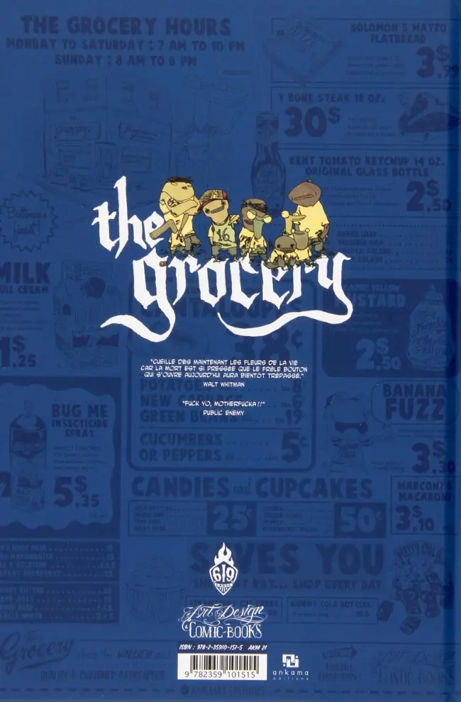 Verso de l'album The Grocery Tome 1