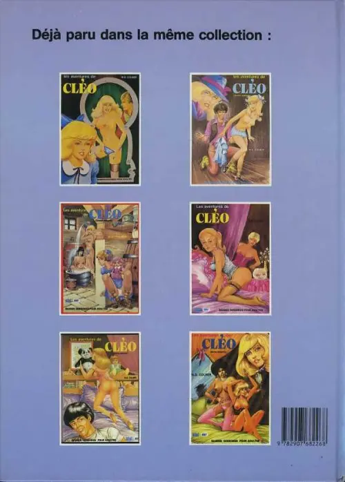 Verso de l'album Les aventures de Cléo (7ème épisode)