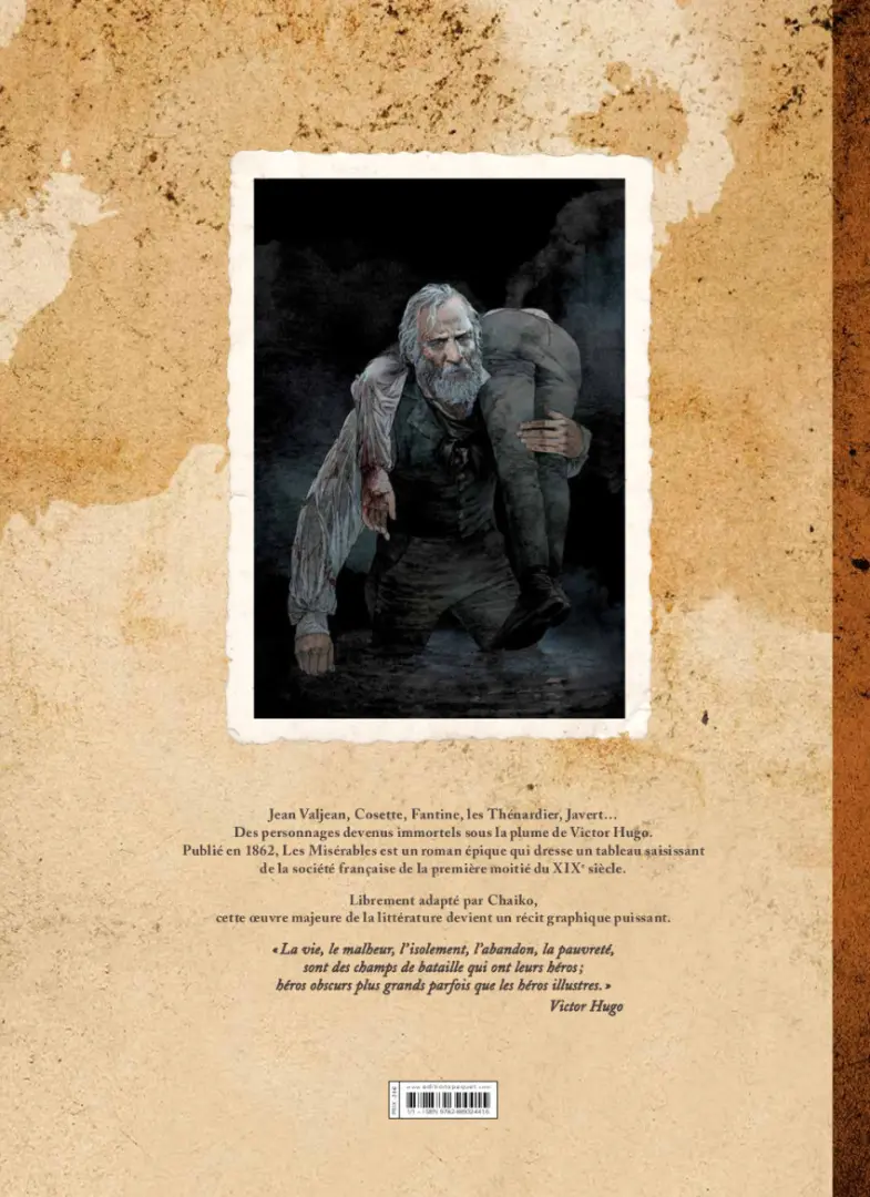 Verso de l'album Les misérables