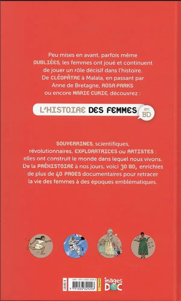 Verso de l'album L'Histoire des femmes en BD