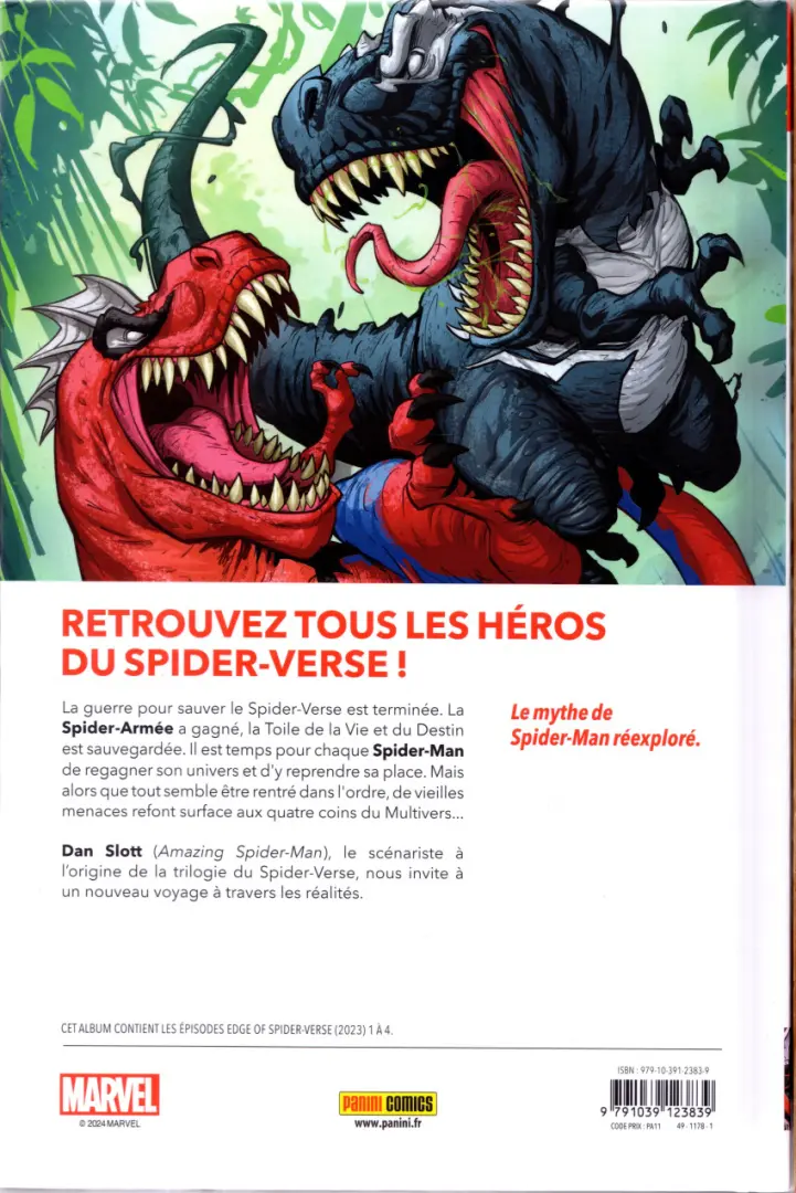 Verso de l'album Edge of Spider-Verse 1 Au Bord du Gouffre