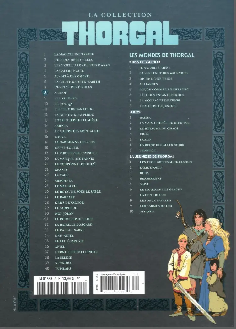 Verso de l'album Thorgal - La collection Tome 8 Alinoë