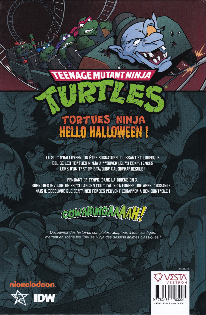 Verso de l'album Teenage Mutant Ninja Turtles : Saturday Morning Adventures Tortues Ninja Hello Halloween !