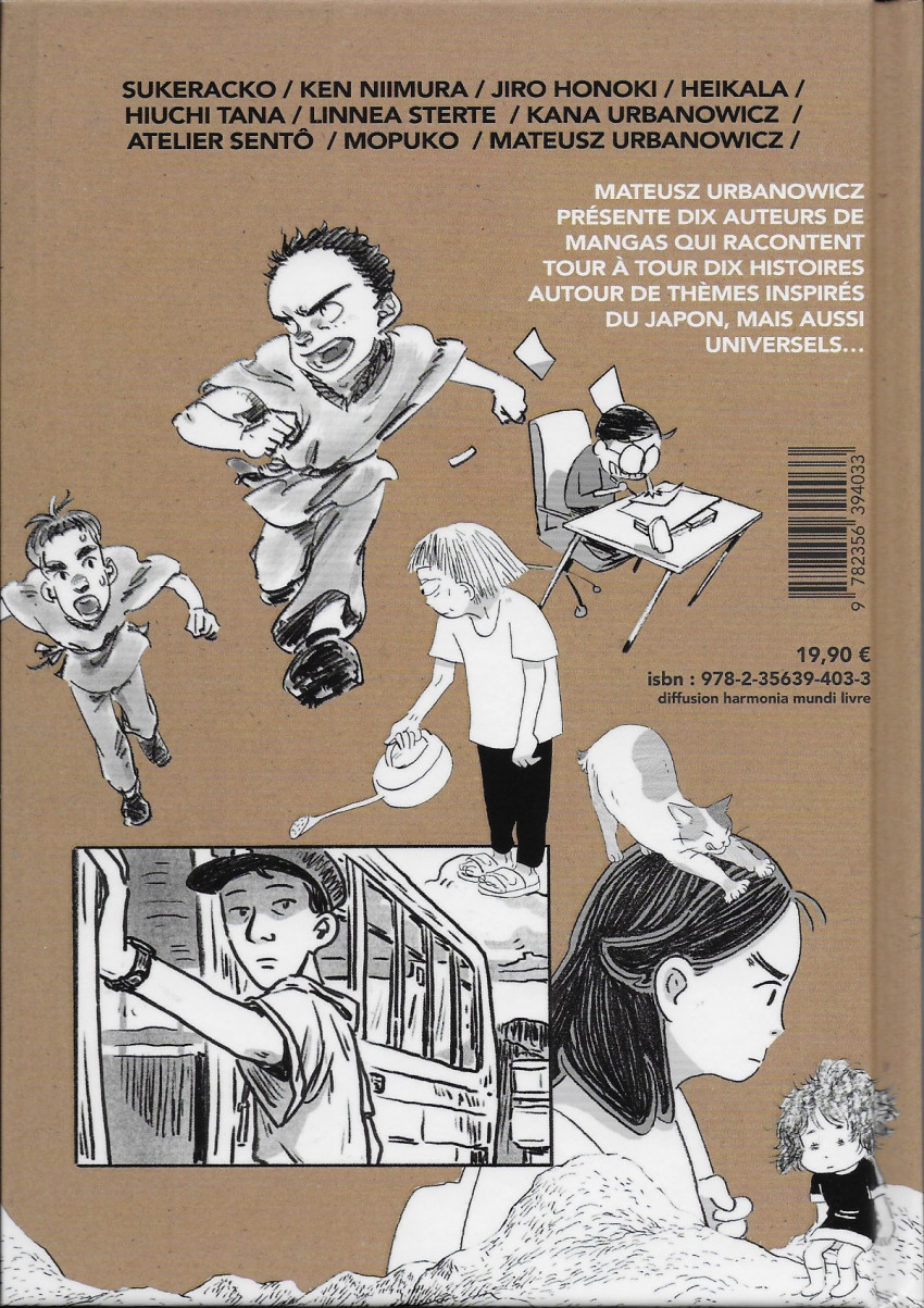 Verso de l'album Nichi Getsu Dix histoires
