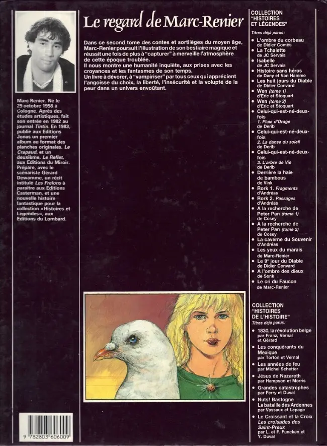 Verso de l'album Contes et sortilèges du Moyen Âge Le cri du faucon