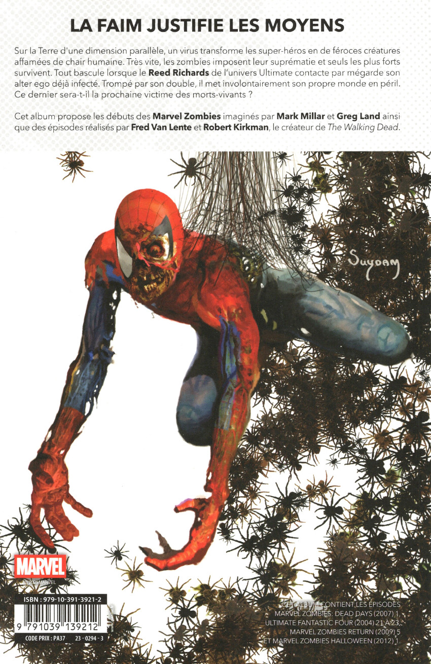 Verso de l'album Marvel Heroes Tome 4 Marvel Zombies