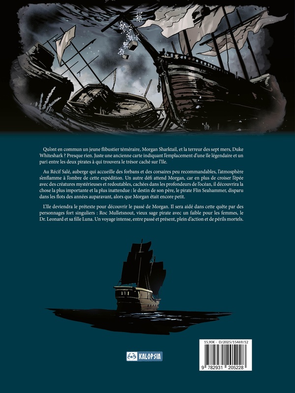 Verso de l'album Morgan Sharktail 1 L'île inaccessible