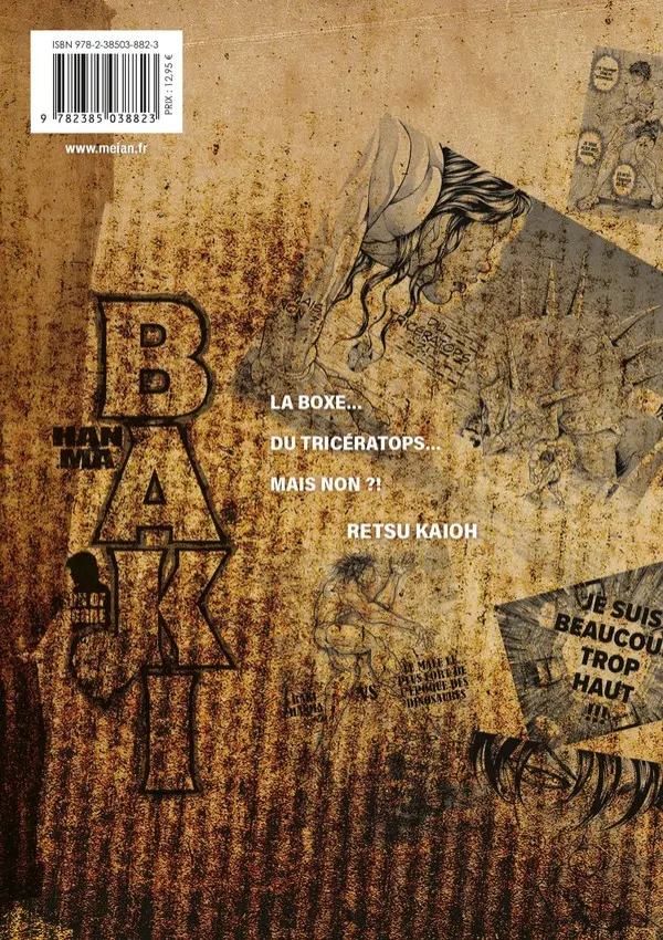 Verso de l'album Hanma Baki - Son of Ogre 12