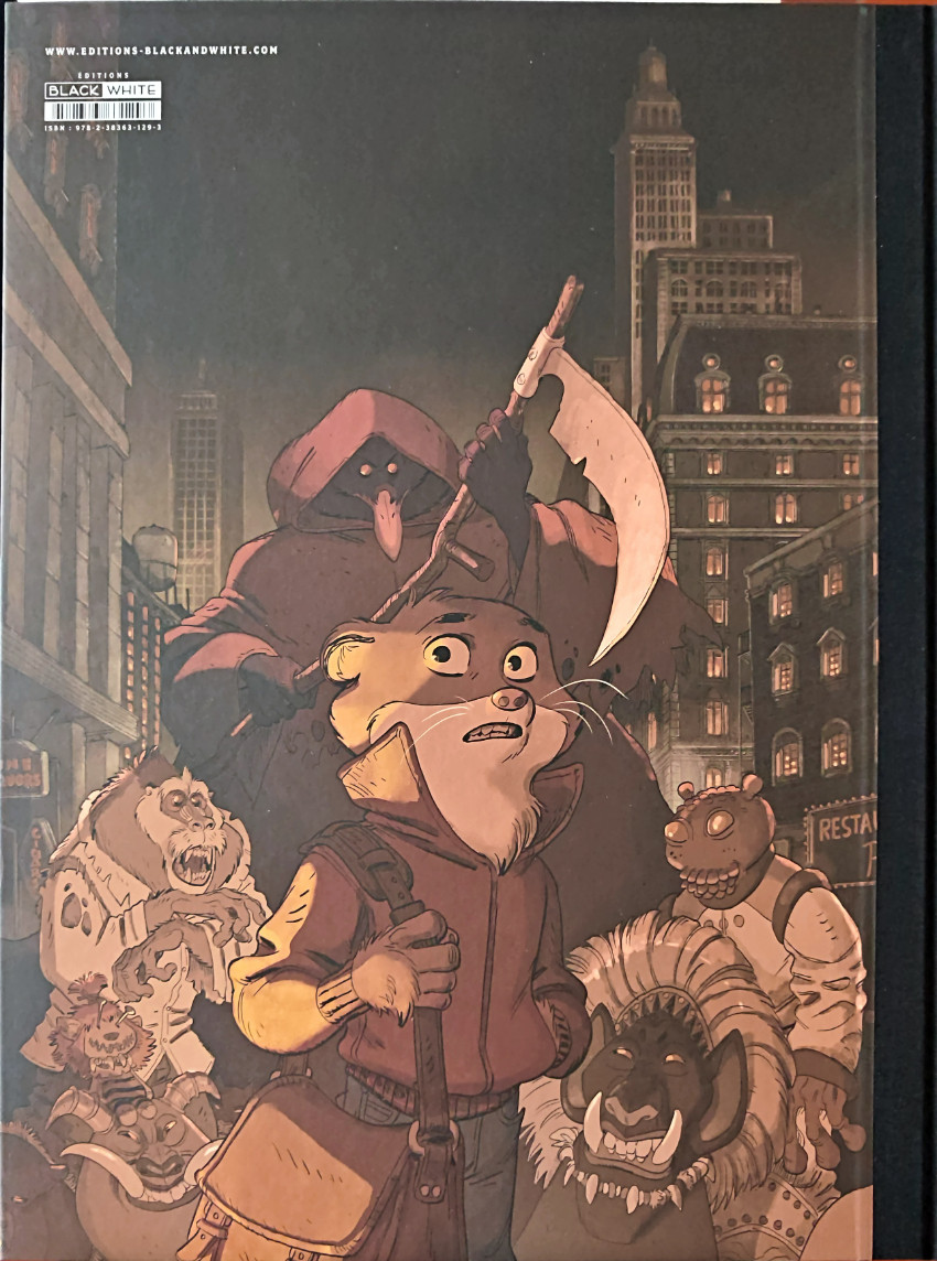 Verso de l'album Blacksad stories Weekly