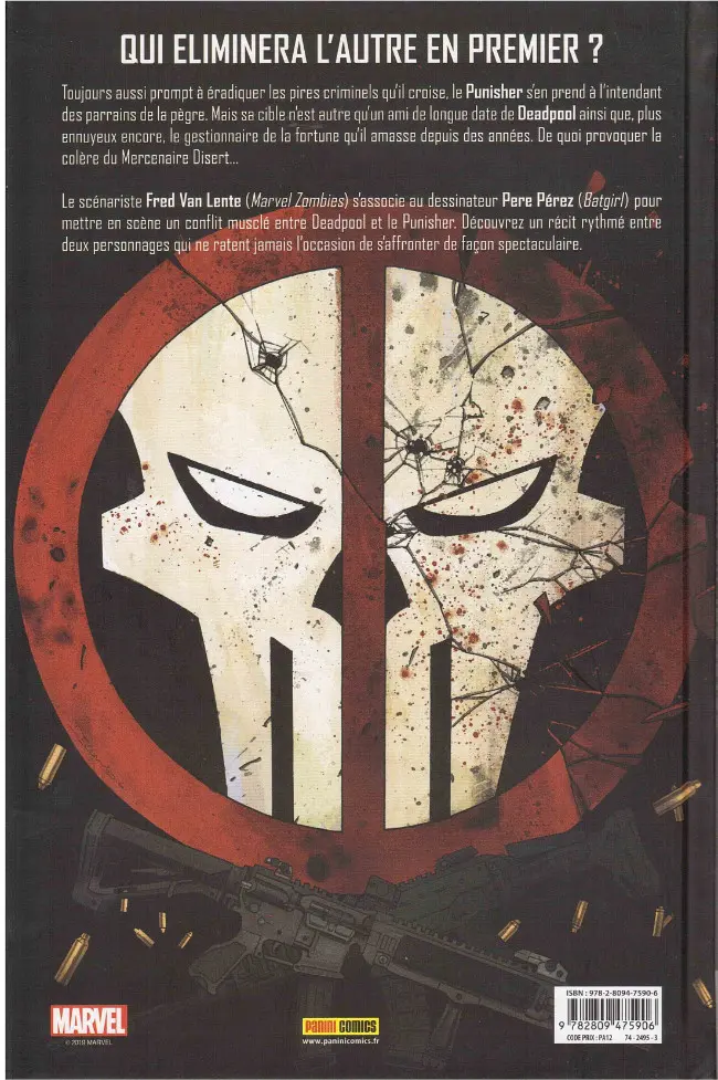 Verso de l'album Deadpool vs Punisher