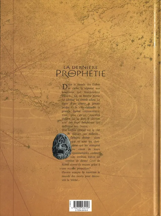 Verso de l'album La Dernière prophétie Tome 1 Voyage aux enfers