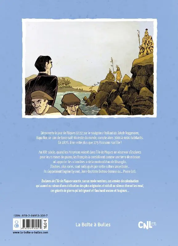 Verso de l'album Esclaves de l'île de Pâques