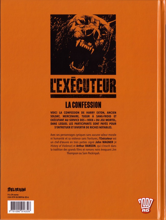 Verso de l'album L'Exécuteur Tome 2 La Confession
