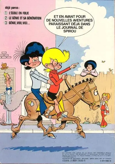 Verso de l'album M. Rectitude et Génial Olivier Tome 4 Un généreux génie gêné