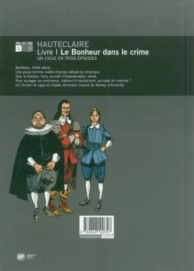 Verso de l'album Hauteclaire Tome 1 Le bonheur dans le crime